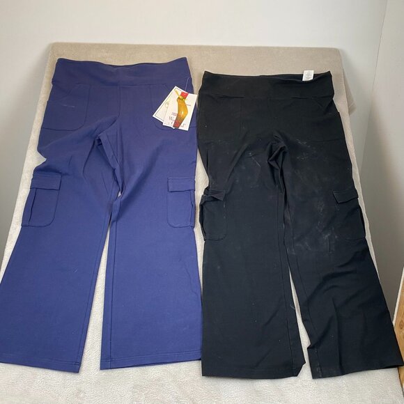 Woman With Control Womens Cargo Pants Lot of Two XL Tummy Control Bootcut Casual - Picture 16 of 16